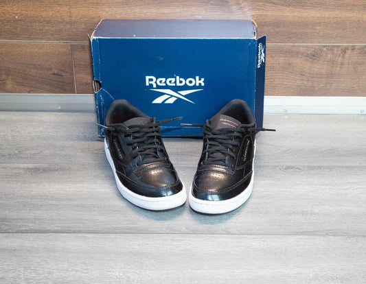 Reebok Women's Classic Club C 85 It's A Mans World Patent Leather