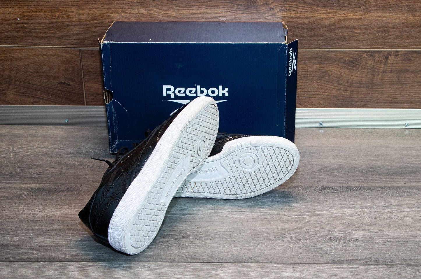 Reebok Women's Classic Club C 85 It's A Mans World Patent Leather