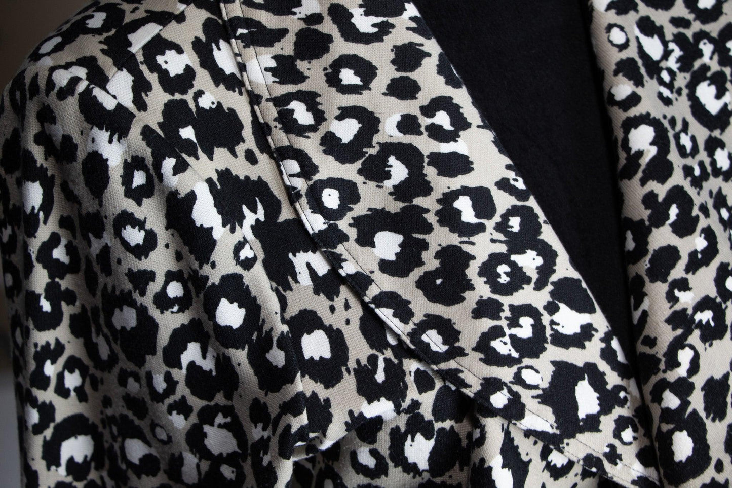Calvin Klein Women's Beige Black Leopard Print Topper Jacket - Sons of SPPhillips