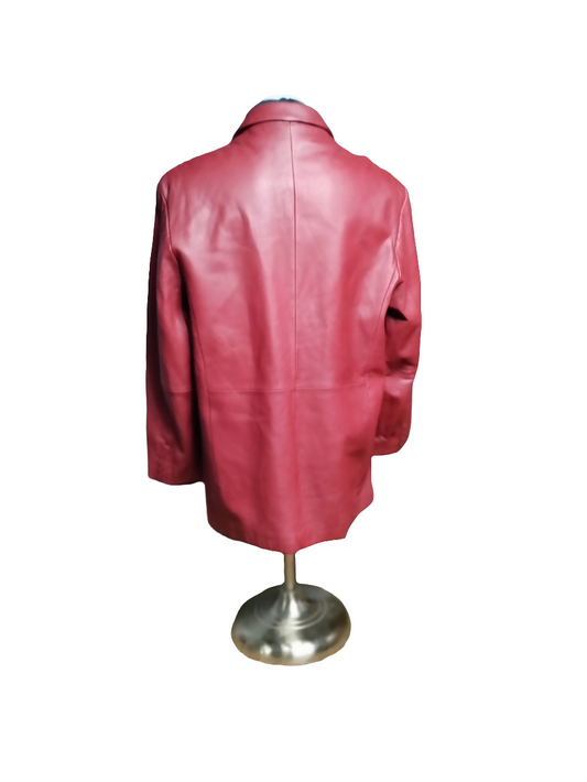Red Leather Blazer
