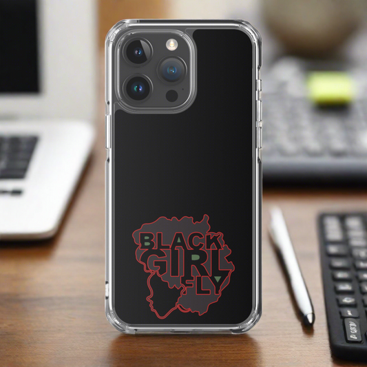 Black Girl Fly "Clear Black" Clear Case for iPhone®