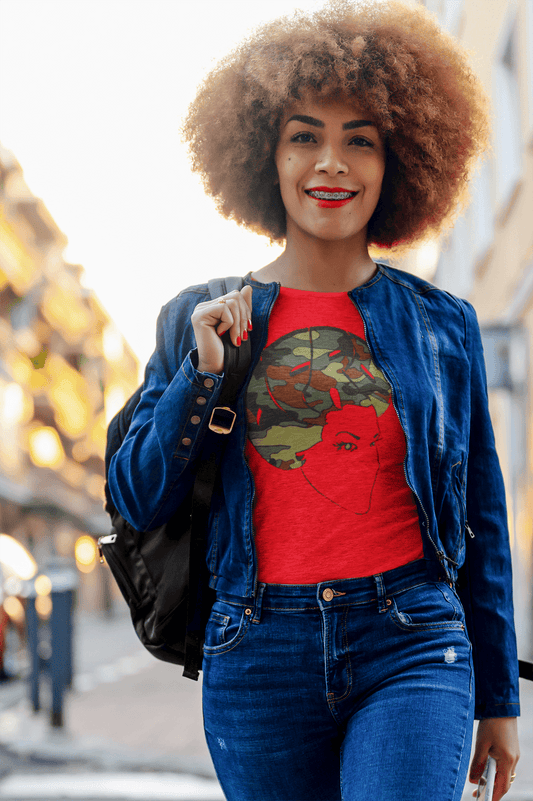 Sistah Fro Camo Tshirt - Sons of SPPhillips