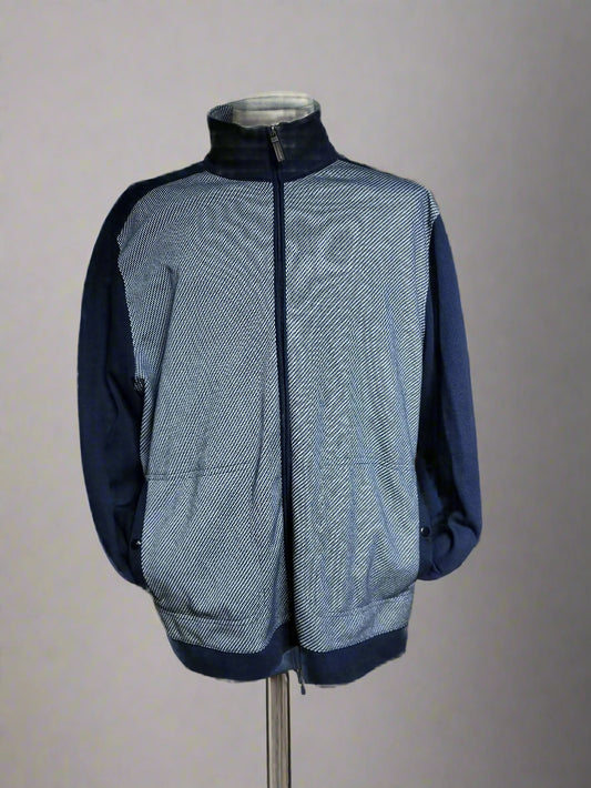 Tasso Elba Mens Jacquard Textured Knit Jacket