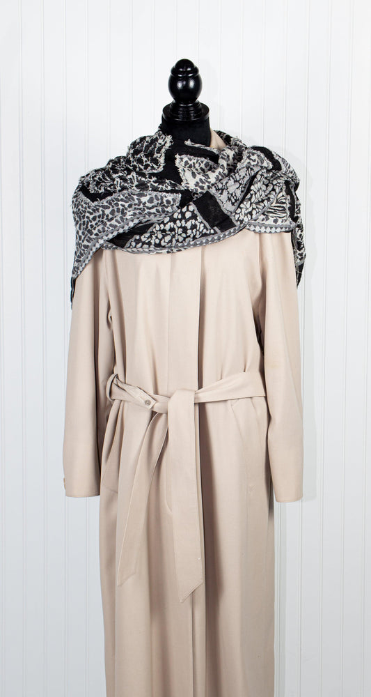 Black & Grey Multi- Print Cotton Shawl - Sons of SPPhillips