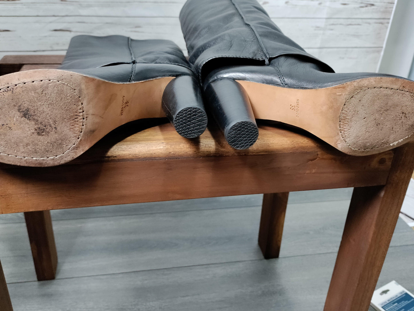 Modern Vintage Black Vivienne Cuffed Leather Boots