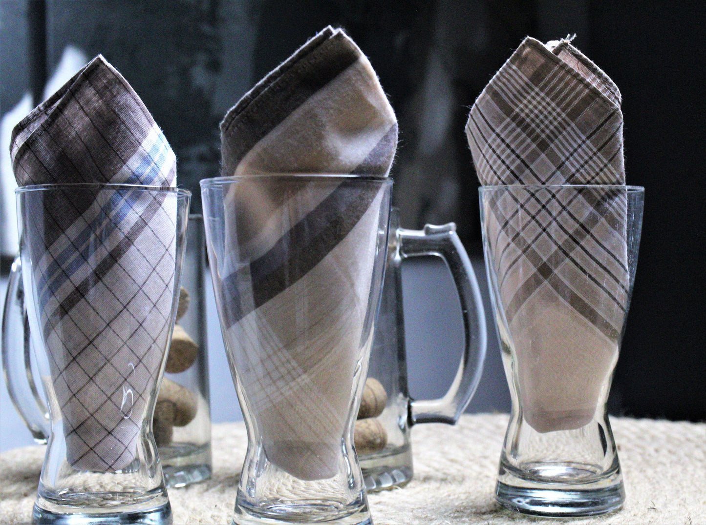 100% Cotton Pocket Squares (Sets of 3)