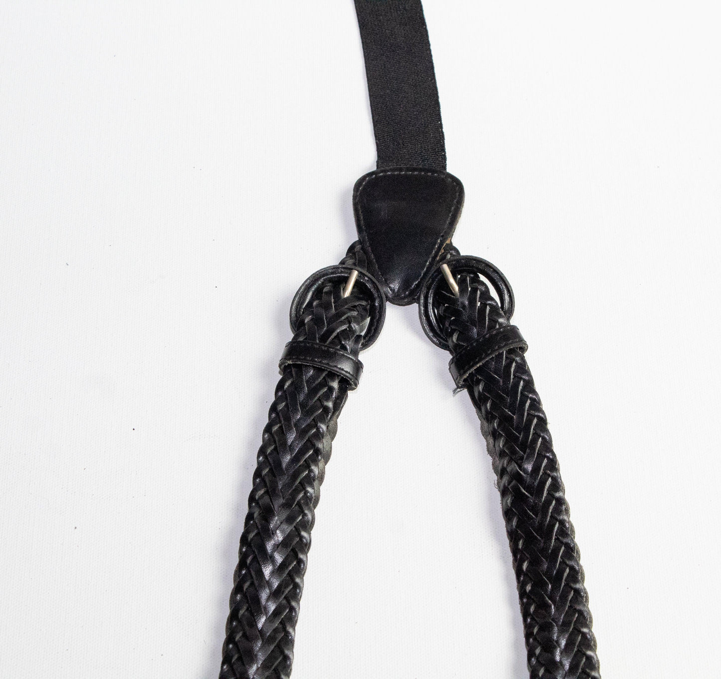 Herringbone Braided Leather Suspenders