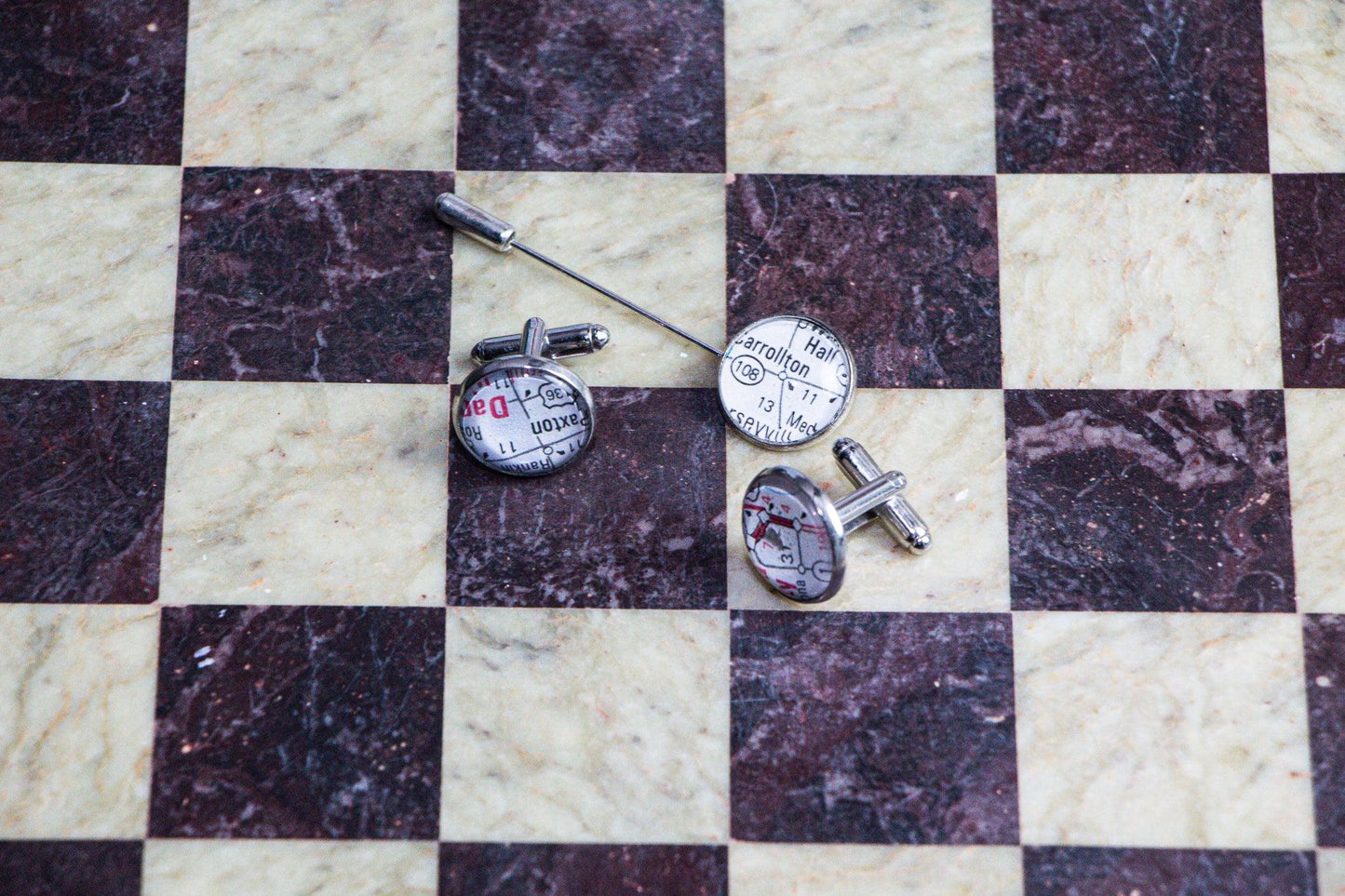 Are we there yet? Map cufflinks set