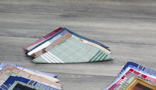 Assorted 100% Men's Handkerchief Pack of 6