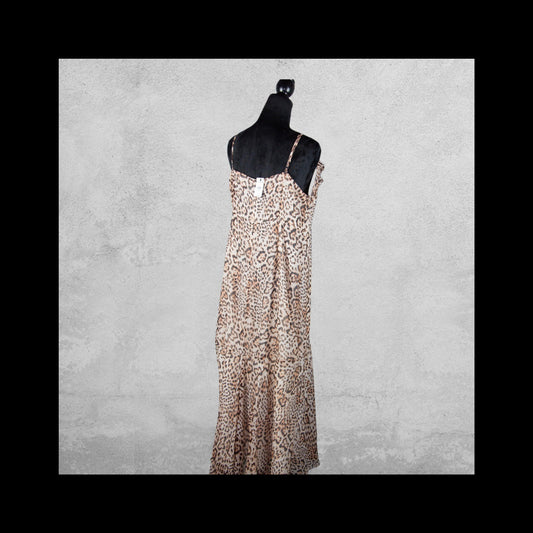 Express Leopard Print Ruffle Wrap Maxi Dress/back- Sons of SPPhillips