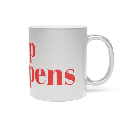 Sip Happens 8 Ball Metallic Mug (Silver\Gold) - Sons of SPPhillips