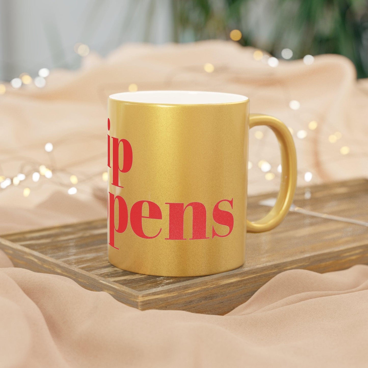 Sip Happens 8 Ball Metallic Mug (Silver\Gold) - Sons of SPPhillips