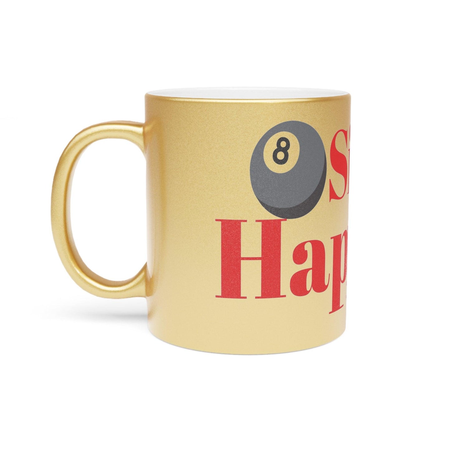 Sip Happens 8 Ball Metallic Mug (Silver\Gold) - Sons of SPPhillips