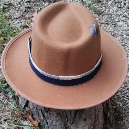 Camel Denim Fedora Hat - Sons of SPPhillips