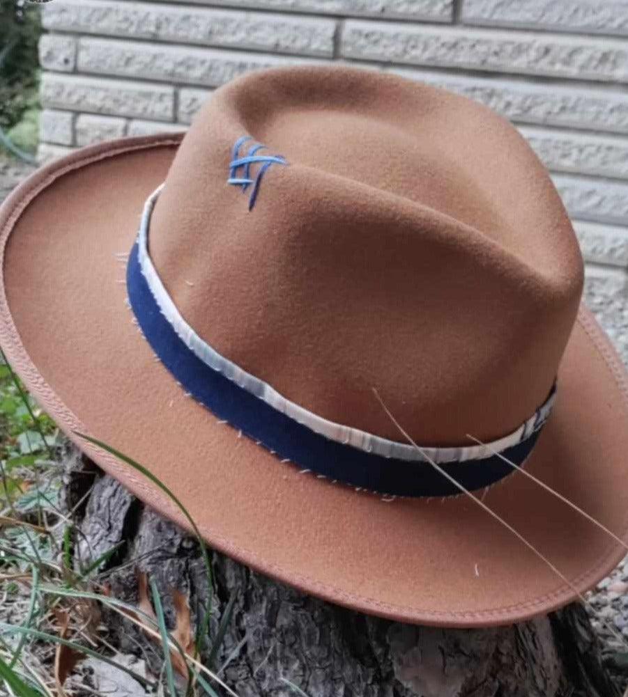 Camel Denim Fedora Hat - Sons of SPPhillips
