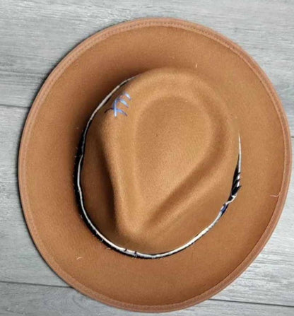Camel Denim Fedora Hat - Sons of SPPhillips