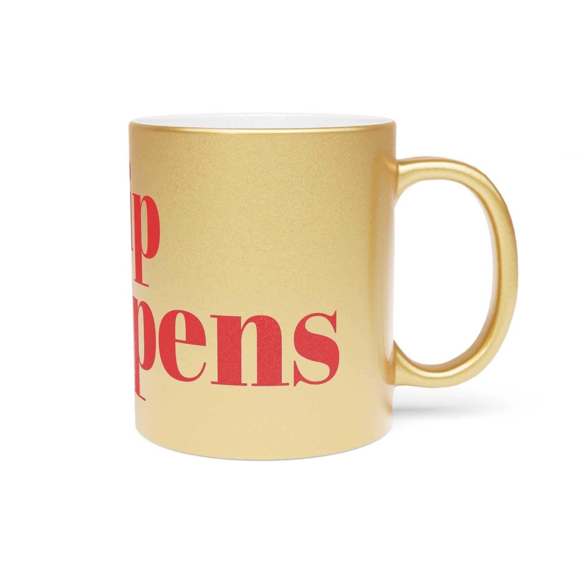 Sip Happens 8 Ball Metallic Mug (Silver\Gold) - Sons of SPPhillips