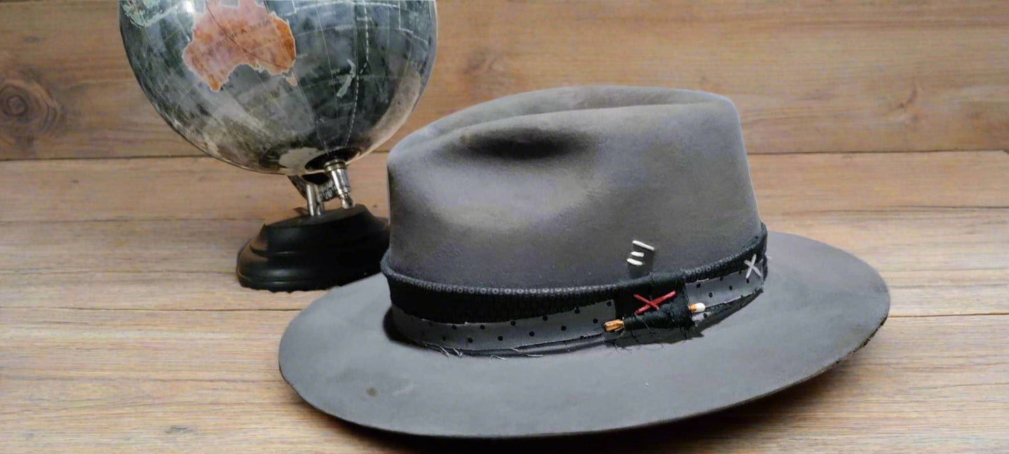 Stetson Hancock Fedora (Distressed) - Vintage-Inspired Classic Hat