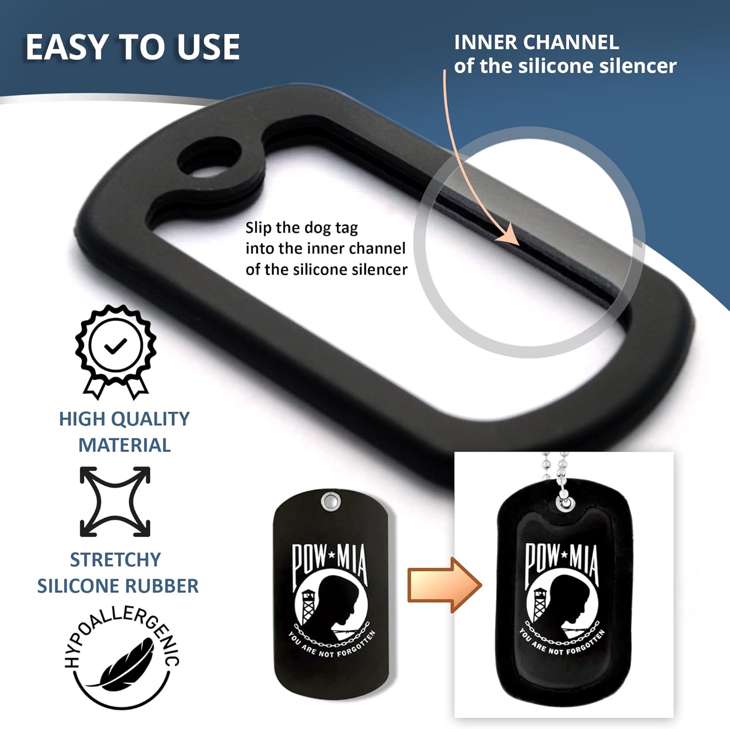 Military Silicone Rubber Dog Tag ID Protector - Sons of SPPhillips
