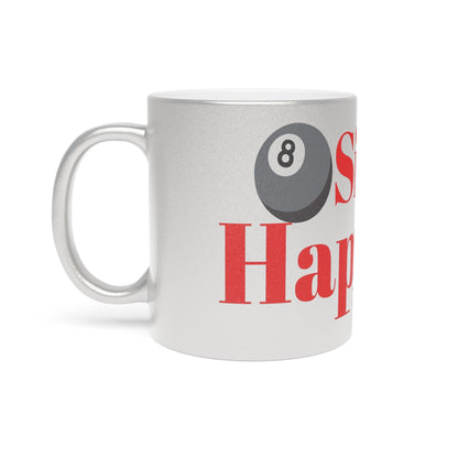 Sip Happens 8 Ball Metallic Mug (Silver\Gold) - Sons of SPPhillips