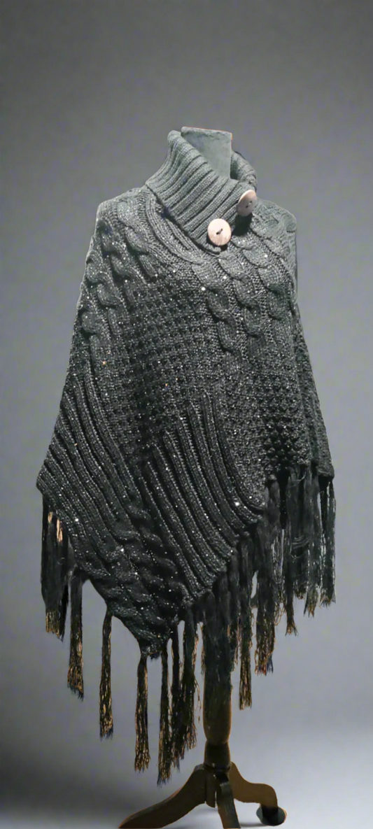 Simonetta Turtleneck Poncho - Sons of SPPhillips