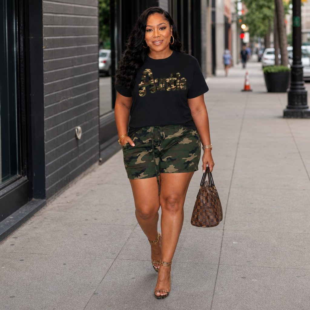 Camo Auntie T-Shirt