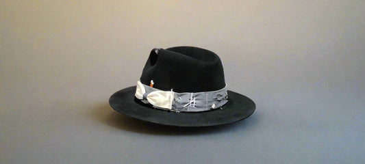 Patch & Grab Distressed Fedora Hat