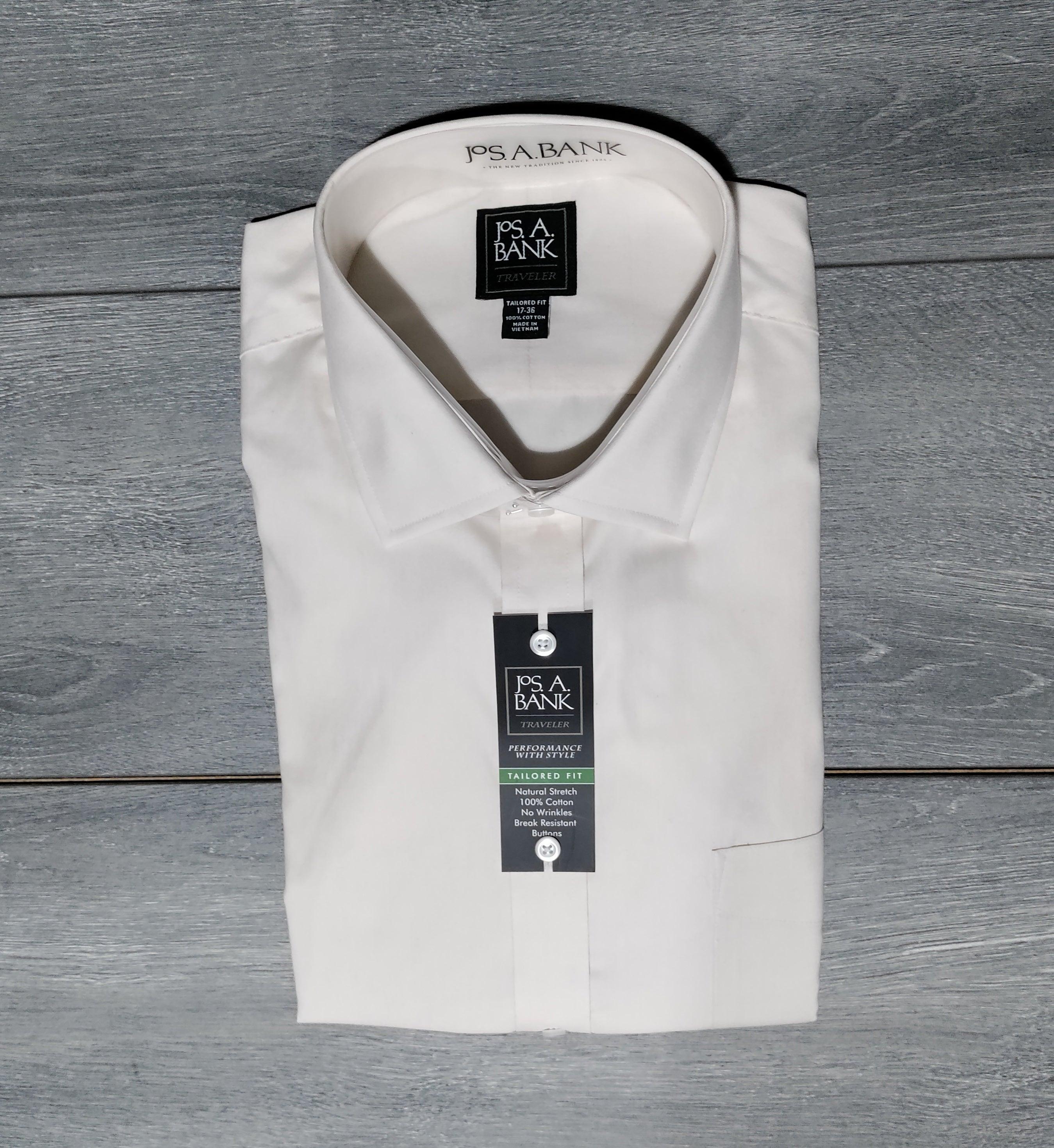 Jos. A Bank Traveler Collection Tailored Fit Dress Shirt 17 Jos. A Bank Traveler Collection Tailored Fit Dress Shirt 17