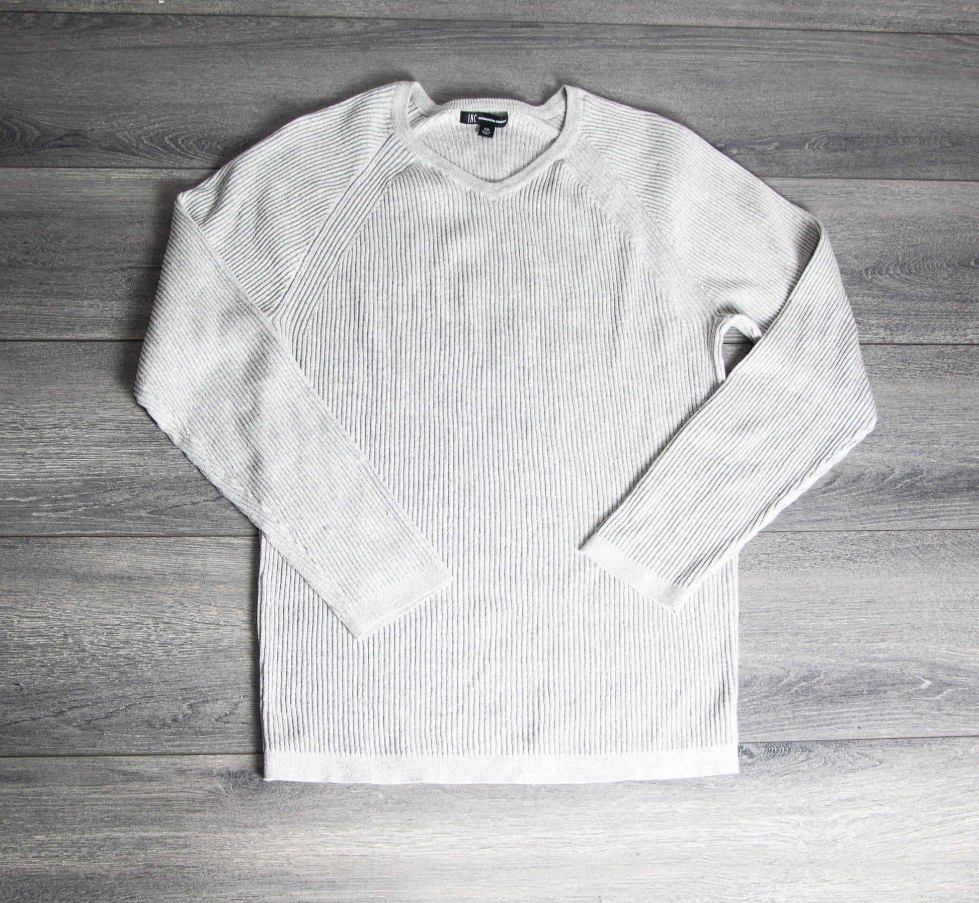 INC international concepts Mens Ribbed V-Neck Pullover Sweater - Sons of SPPhillips