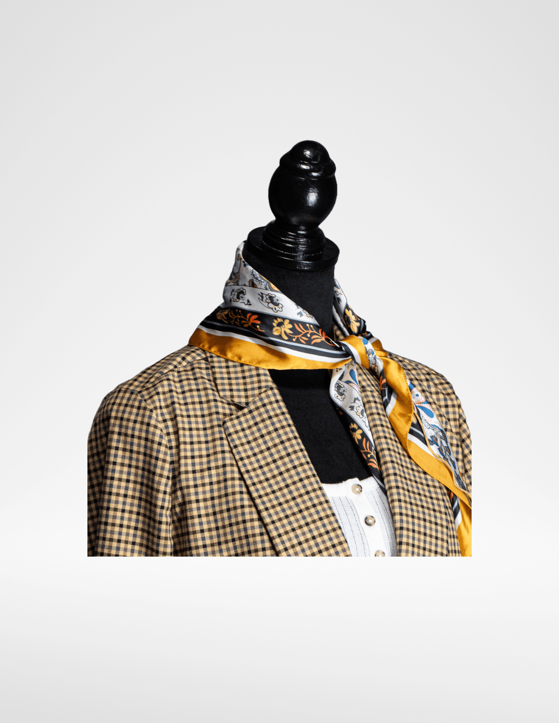 Floral Triangle Silk Neck Scarf - Sons of SPPhillips