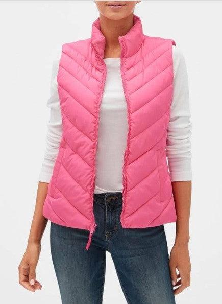 GAP Women’s Pink Puffer Vest - Sons of SPPhillips