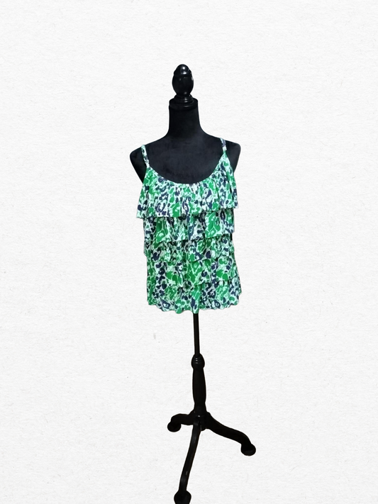 Allen B. Women's Sleeveless Ruffle Top