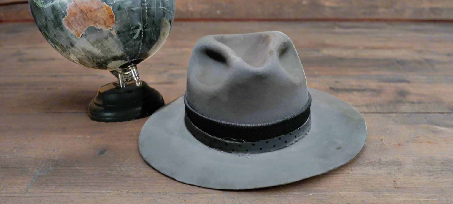 Stetson Hancock Fedora (Distressed) - Vintage-Inspired Classic Hat - Sons of SPPhillips