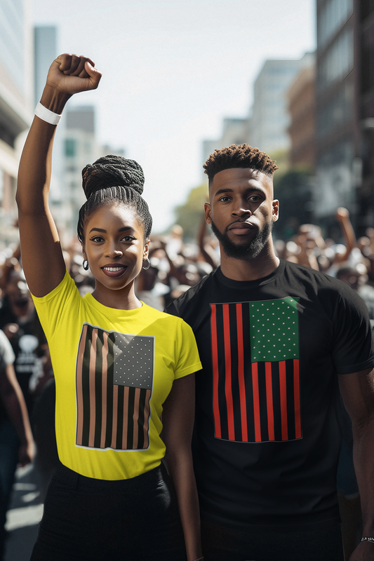 African American Flag Tshirt - Unisex