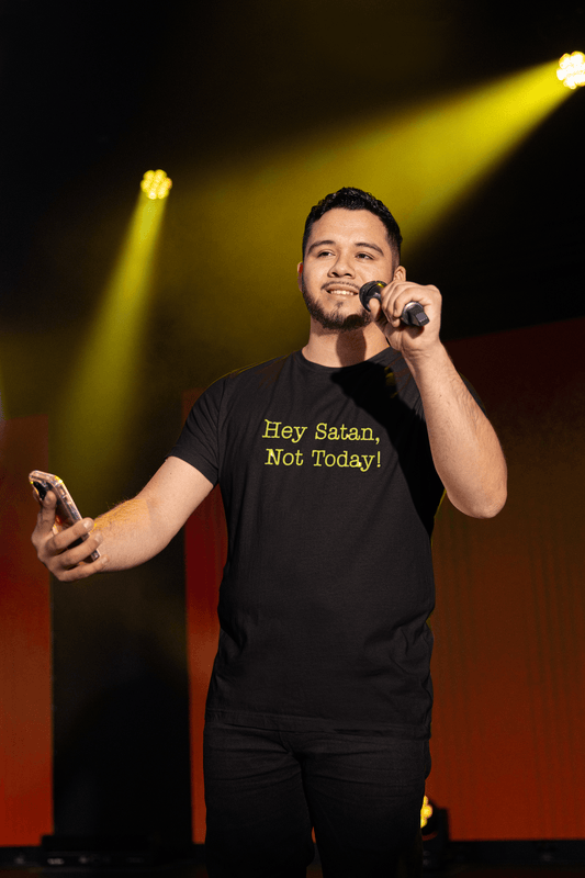 Hey Satan, Not Today! Short-Sleeve Unisex T-Shirt - Sons of SPPhillips