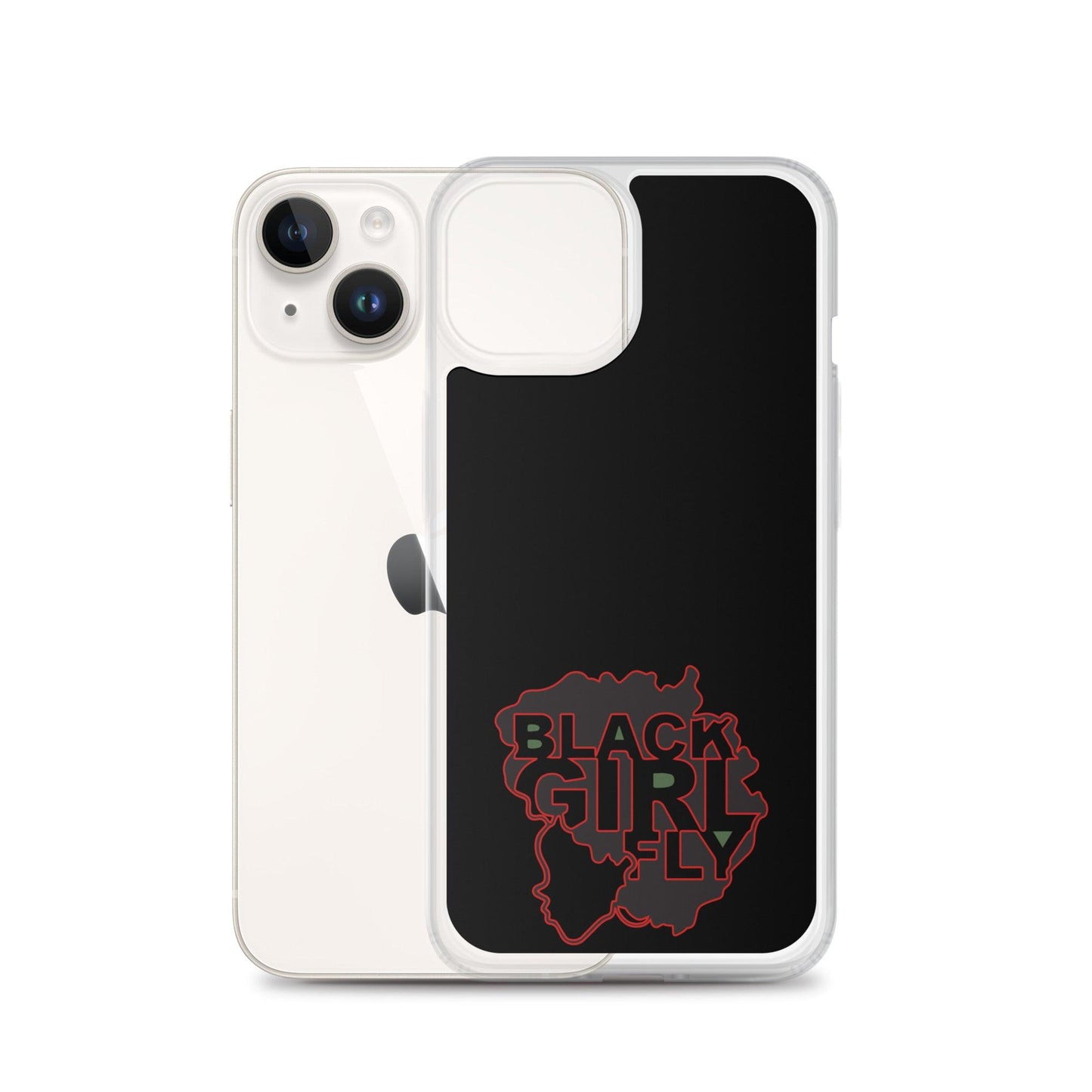 Black Girl Fly "Clear Black" Clear Case for iPhone®