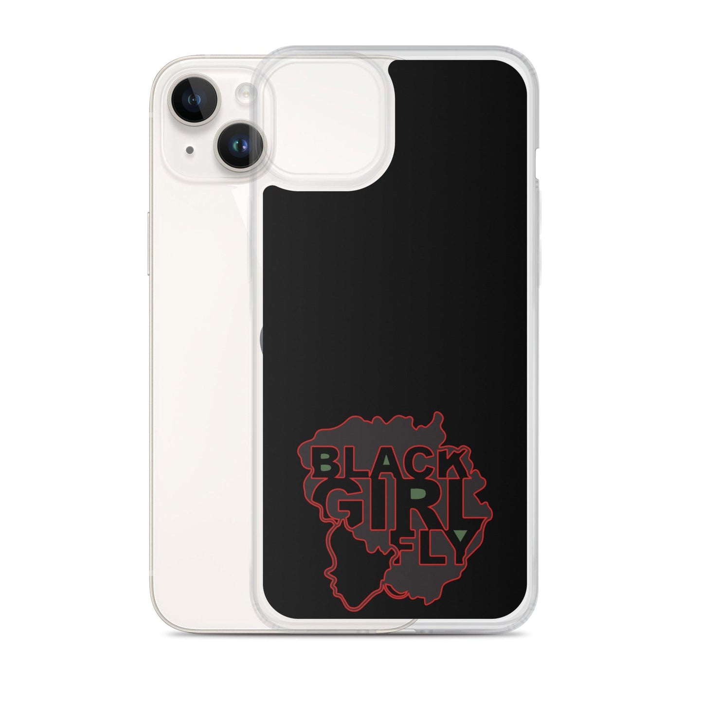 Black Girl Fly "Clear Black" Clear Case for iPhone®