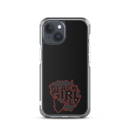 Black Girl Fly "Clear Black" Clear Case for iPhone® - Sons of SPPhillips