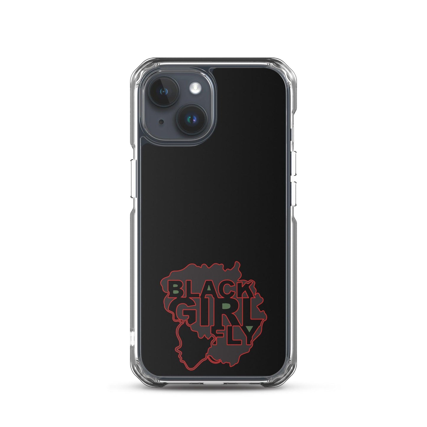 Black Girl Fly "Clear Black" Clear Case for iPhone®