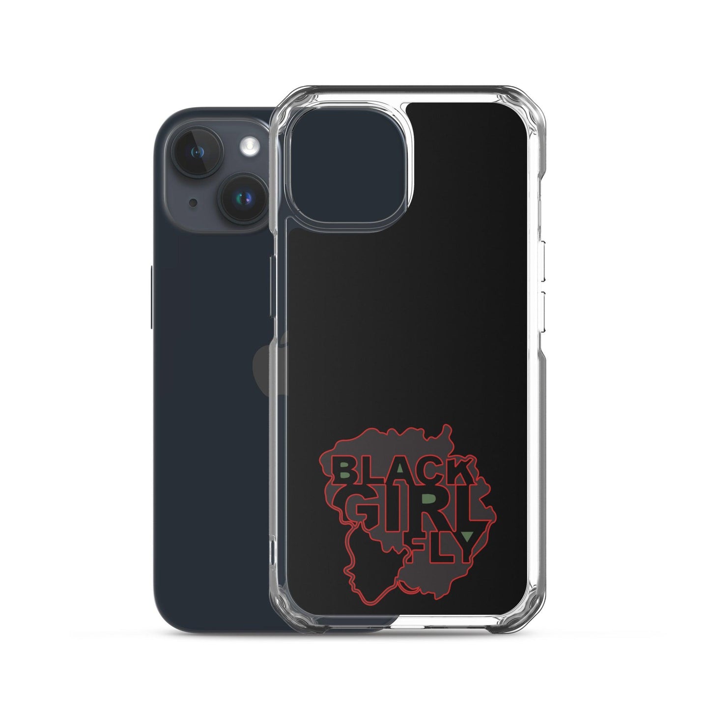 Black Girl Fly "Clear Black" Clear Case for iPhone®