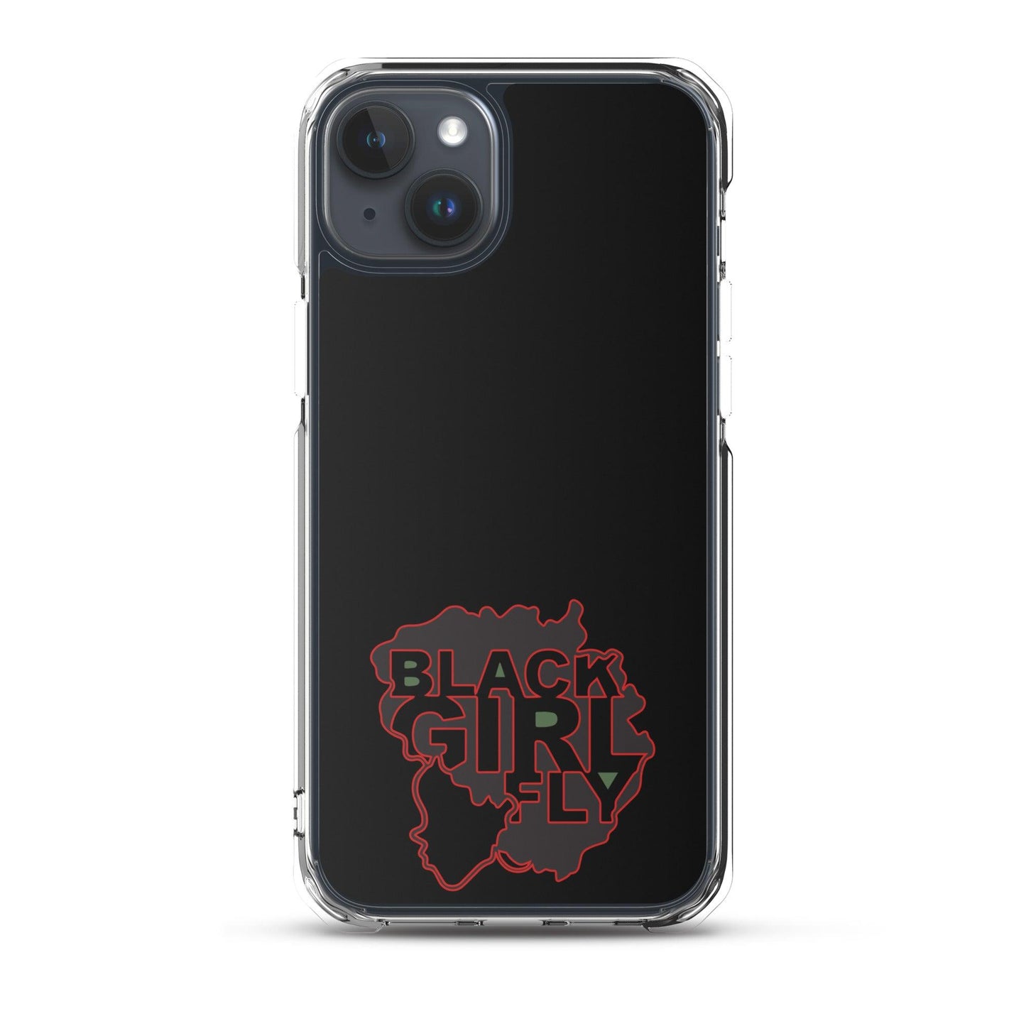 Black Girl Fly "Clear Black" Clear Case for iPhone®