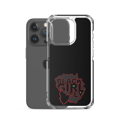 Black Girl Fly "Clear Black" Clear Case for iPhone® - Sons of SPPhillips