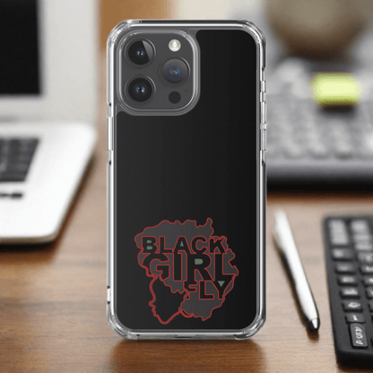 Black Girl Fly "Clear Black" Clear Case for iPhone® - Sons of SPPhillips