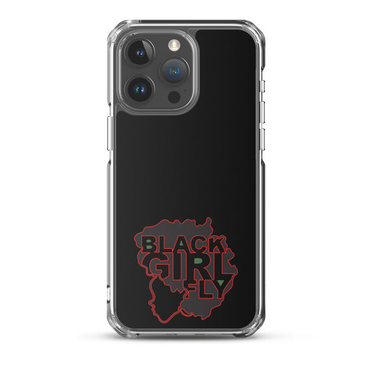 Black Girl Fly "Clear Black" Clear Case for iPhone®