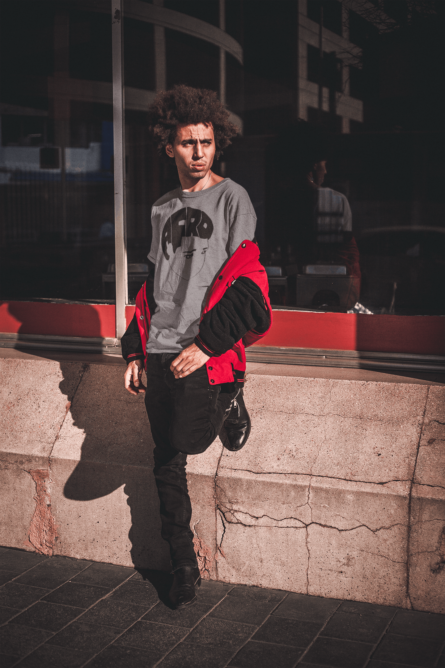 Fro Bro Black Stencil Tshirt - Sons of SPPhillips