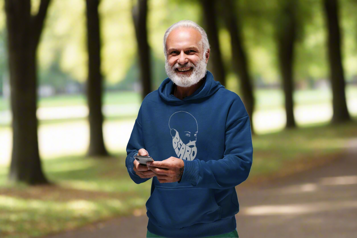 Beard Bro Gray Face Hoodie - Sons of SPPhillips