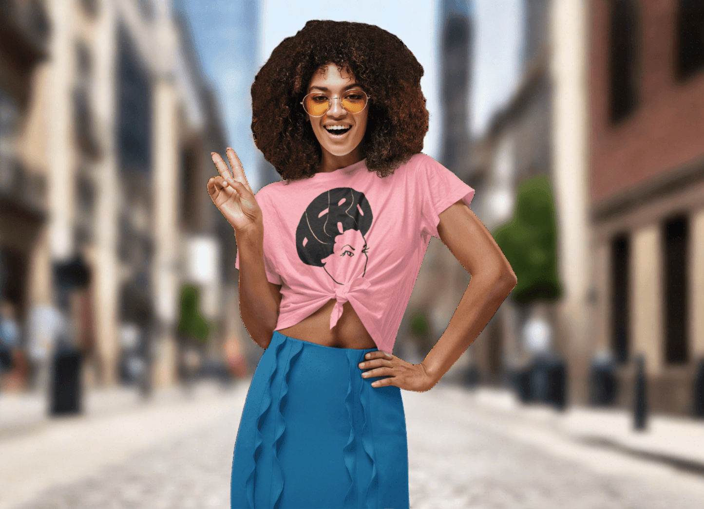 Sistah Fro Black Stencil Tshirt - Sons of SPPhillips