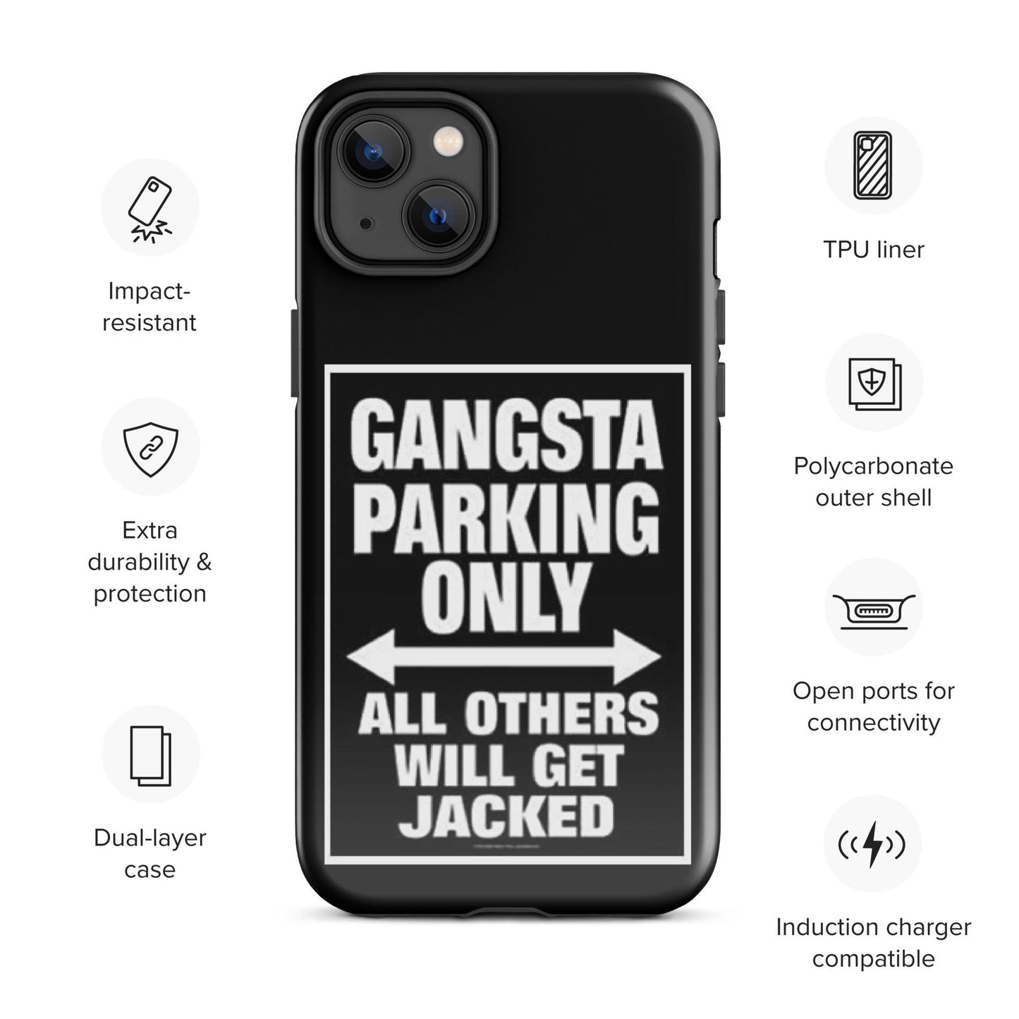 Gangsta Parking Black Tough Case for iPhone® - Sons of SPPhillips