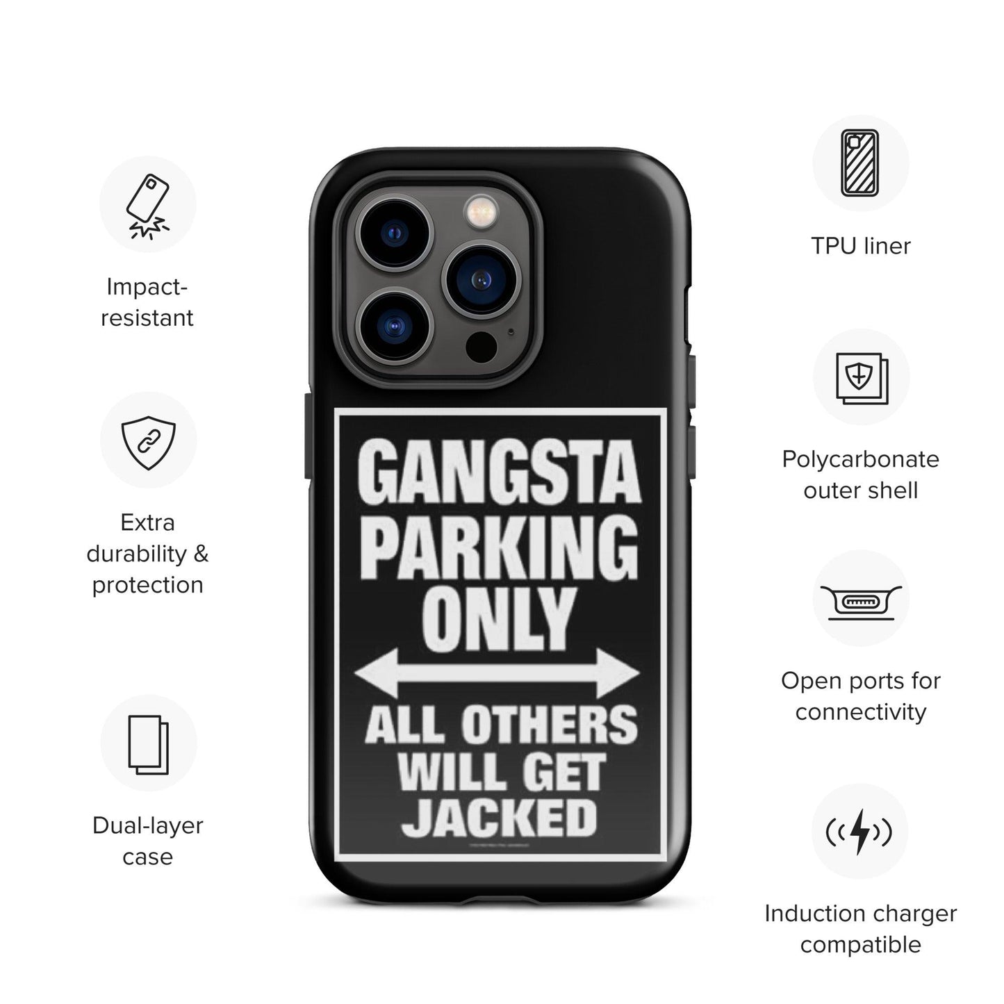 Gangsta Parking Black Tough Case for iPhone® - Sons of SPPhillips