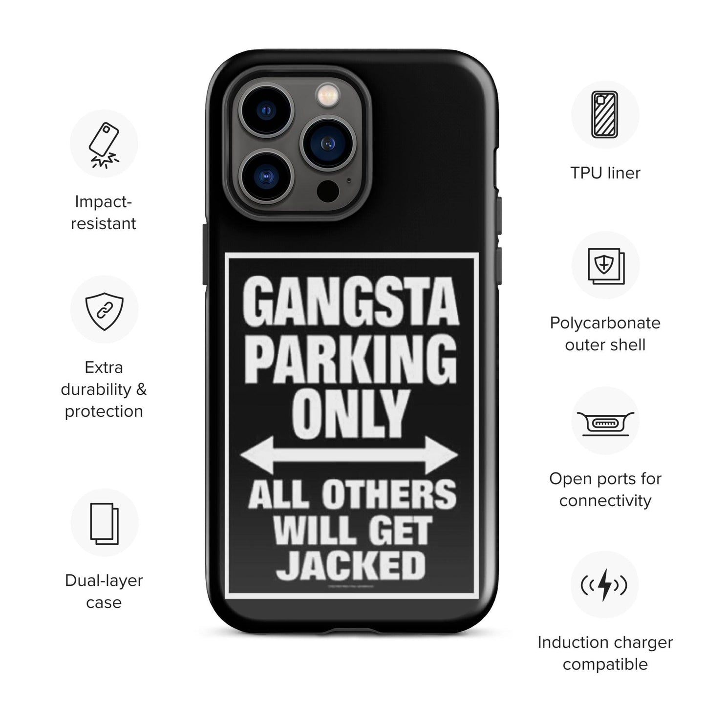 Gangsta Parking Black Tough Case for iPhone® - Sons of SPPhillips